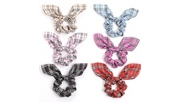 Tartan & Burberry Style Ribbon Hair Scrunchies: Elastic Ponytail Bands for Girls & Women1