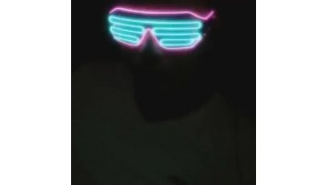 Light-emitting glasses LED  fluorescent EL flash glasses louver two colors1