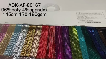 High quality wholesale shiny textile wholesale 96 polyester 4 spandex foil fabric for party dress1