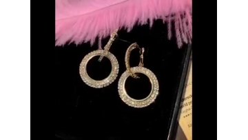 statement crystal earings colored hoop earrings for women 20221