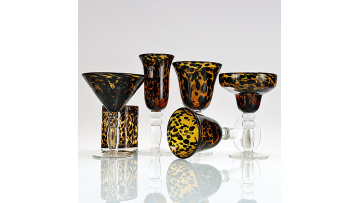 Leopard Print wine glass set