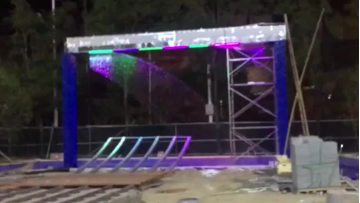 digital water curtain show