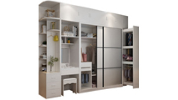 Nordic solid wood wardrobe modern minimalist sliding door overall door shift custom economy bedroom home sliding door cabinet1
