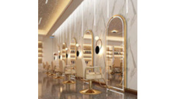 New Arrival Large Full Length Gold Styling Barber Salon Furniture Wall Mounted Hairdressing Makeup Led Beauty Salon Mirror1