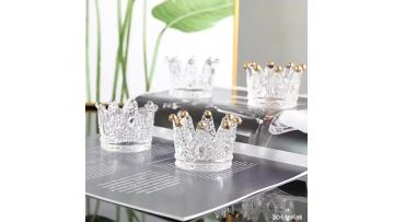 Crown glass jar holder