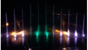 colorful popular water music fountain show