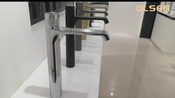 2022 Latest Design Modern Gun Grey Basin Faucet Solid Brass Tap Tall Deck Mount Vanity Vessel Sink Mixer Taps1