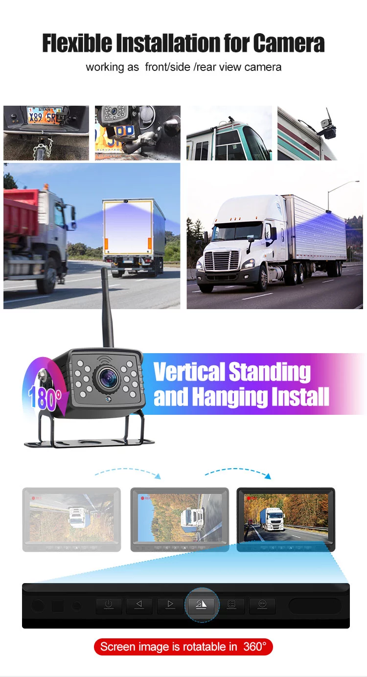 digital lcd wide angle waterproof car camera rearview car system backup camera car rear view reversing aid