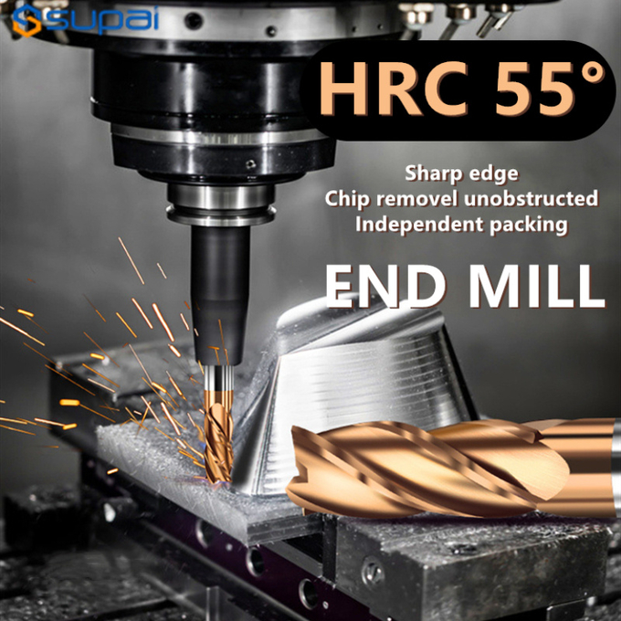 Hrc55 Carbide End Mill 1-6mm 4 Flutes Metal Key Seat Face Router Bit Milling Cutter Alloy Coating Drill Bits Cnc Maching 0