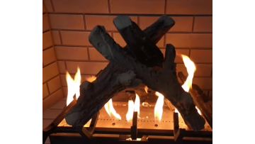 Video of ceramic camfire logs