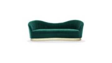 2020 new style green sofa velvet fabric sectional sofas living room Room gold brass base Wholesale furniture1