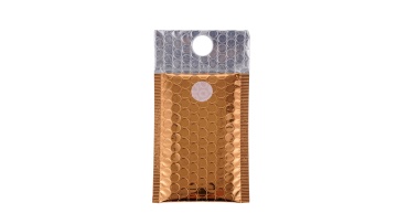 Orange metallic bubble mailers with velcro closure