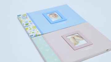 Chinese Homemade Recordable LCD Video Greeting Cards, Custom Baby Shower Thank You Cards for Girl1