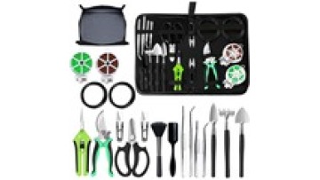 Wide applications 20 Pieces bonsai tool set Mini Succulents carbon steel bonsai tool kit with plant mat for garden1