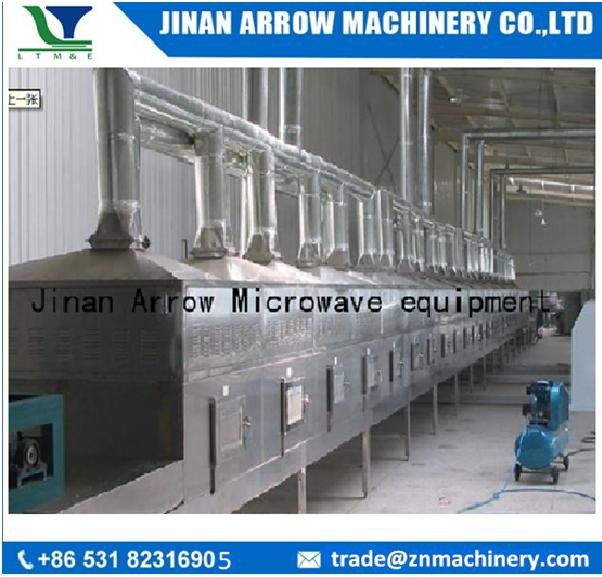 Microwave Microwave drying industrial segment and continue processing line