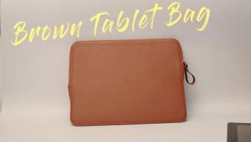 brown tablet bag