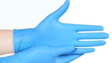 New Product Release Printed With Logo Disposable Powder Free Blue Nitrile Gloves For Medical Waterproof Clear Safety Household1