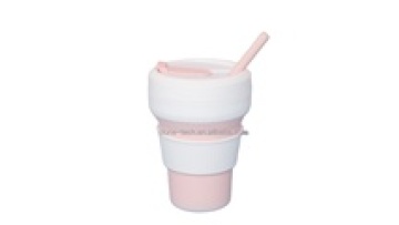 LD-ZF0003  New Design Reusable Foldable Silicone Rubber Drinking Coffee Cup Collapsible With Lid1