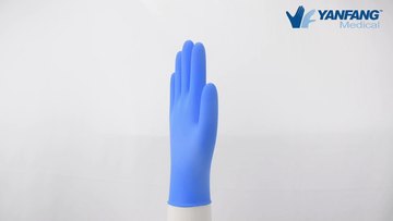 Disposable Boxes Blue Color Powder Free Medical Lab Use Nitrile Gloves1