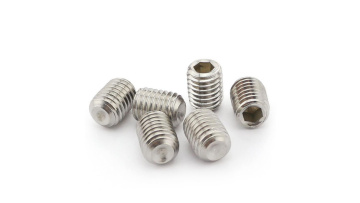 Titanium slotted set screws