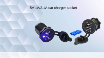Universal USB Charger 12V 4.2A Dual USB Port Car Boat Fast Charger Socket Power Outlet LED Waterproof RV Boat Marine Motorcycle1