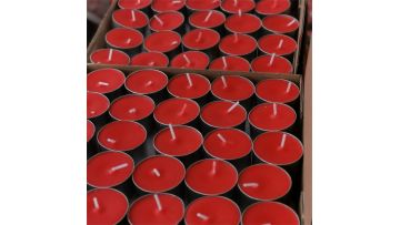 red color tealight candle factory