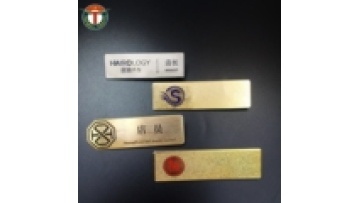 Chinese Supplier Cheap Custom Metal Aluminum Printing Epoxy Laser Engraving Name Plate Pin Badges1