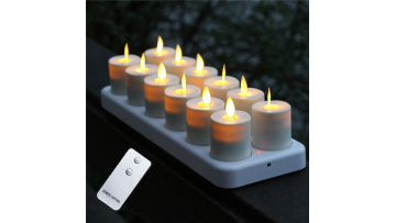 Dancing flame led flameless tealight candles set of 12