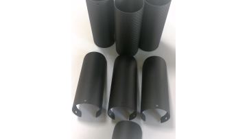 Factory direct sale big dia CNC cutting processing 3K twill full carbon fiber tube pipe with round hole1
