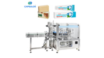 Tube Carton Box Packing Machine Semi Automatic Vertical Rotatory Ointment Toothpaste Toothbrush Cartoning Machine Manufacturer1