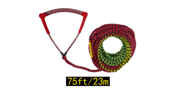 Radius handle water ski rope