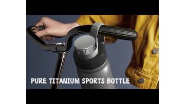 Pure titanium sports bottle