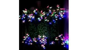 Outdoor LED Colorful Simulation Peach Blossom Cherry Tree Light For Landscape Christmas Holiday Party Park Villa Club Show Decor1