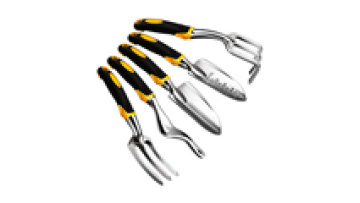 Hot sale 5 Pieces Aluminum garden hand tools set Including Trowel Transplanter Weeder Hand Fork Cultivator garden tool set1