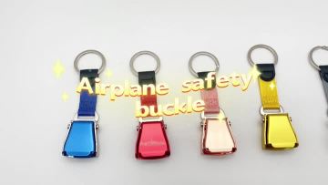 airplane seat belt mini buckle keychain
