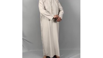 polyester islamic clothing arab thobe omani style ethnic clothing muslim men thobe for prayer dubai men's thobe for islamic1