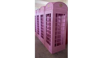 Support OEM Metal Material London Pink Telephone booth for indoor1