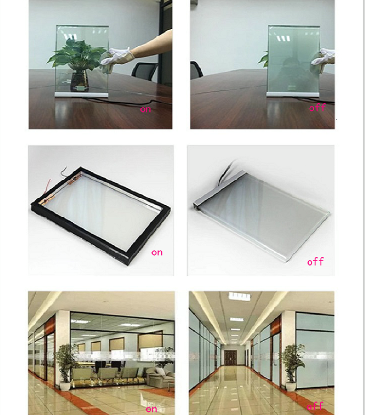 Custom Size Smart Film Switchable Window Tint Glass Shower Door Electric Privacy Tempered Glass