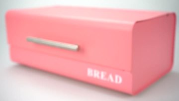 pink open top bread box