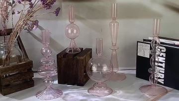 Glass candle Candlestick Holders