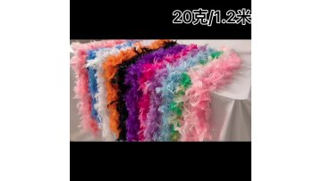 FK Feather 20g 48inch Wholesale Pink Marabou Feather Boas For Kids Cloth Decoration1