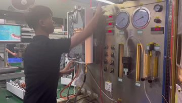 QC Testing in the production process of balanced type gas water heater