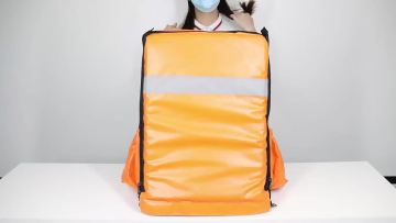 2022 Orange Large Capacity Portable Lunch  Insulated Aluminum Foil Picnic Cooler Backpack Special Food Cake Delivery Cooler Bag1