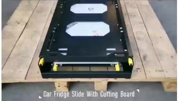 Fridge slide with drawer