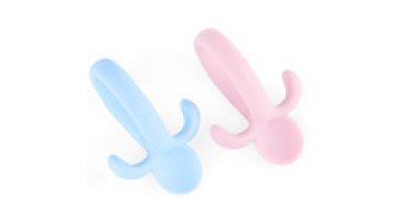 2020 Wholesale Soft Baby Bowl Spoon Lid Set Silicone Rice Spoon1