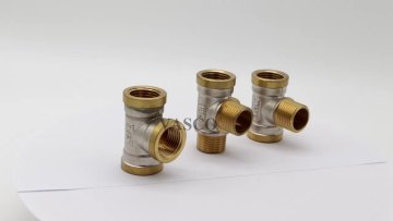 Brass Tee Fittings Customized Brass Copper Female 3 Way Pipe Threaded Equal Tee Pipe Fitting1
