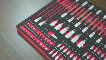 red color tool set cabinet