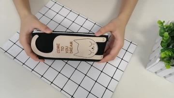 Custom cat pattern square shape cute pencil case