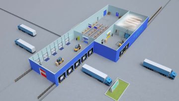 3-D Video of Industrial door and loading dock