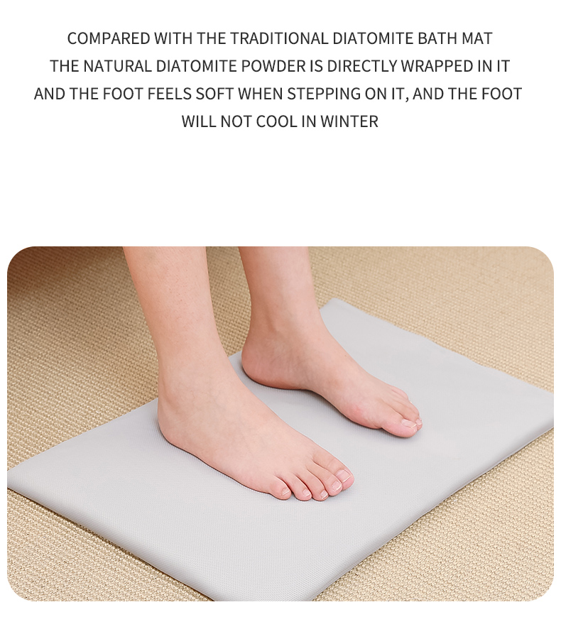 100% natural diatomite powder soft bath mat